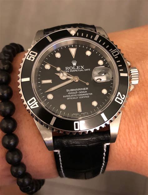 leather straps for rolex sub|best leather straps for rolex.